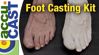 How To Mold and Cast a Foot Using The AccuCast Foot Casting Kit [upl. by Duarte439]