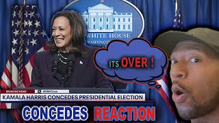 Kamala Harriss Conceding Speech To Donald Trump Reaction [upl. by Etteneg]