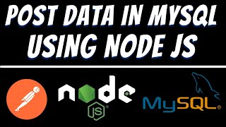 Post data in Mysql using Express Node JS and Postman  Insert in mysql database [upl. by Alaekim290]