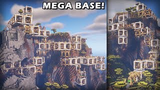 MINECRAFT How to Build a MEGA BASE Tutorial TIMELAPSE [upl. by Richman283]