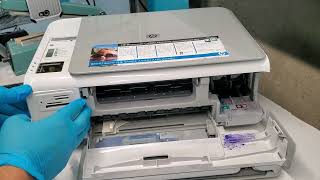 Taking Apart HP Photosmart C4280 Printer for Parts  Cleaning  Repair C3150 C3180 C4250 [upl. by Rezal512]