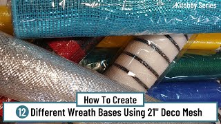 12 Methods Using 21quot Deco Mesh to Create a Wreath Base How to Make a Wreath With Mesh [upl. by Illene]