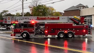 Danvers MA Fire Department Tower 1 responding [upl. by Etteve425]