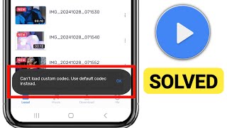 MX Player  Cant load custom codec Use default codec instead Problem Solve [upl. by Iborian]
