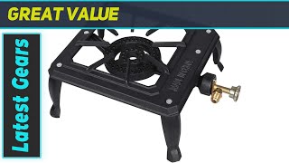 Portable Cast Iron Propane Stove for Outdoor Cooking  Boshen Single Burner Review [upl. by Peri]