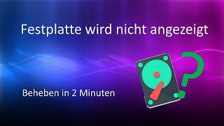 Neue Festplatte wird nicht angezeigt  erkannt  Partition erstellen  Windows 10  SSDHDD [upl. by Kubis629]