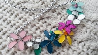 TUTORIAL COLLANA con FIORI di SMALTO per unghie [upl. by Musa539]