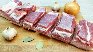 5 Minuten Schweinebauch Rezept beliebtes Schweinebauch Rezept Leckeres Fleischgericht 181 [upl. by Shanks]