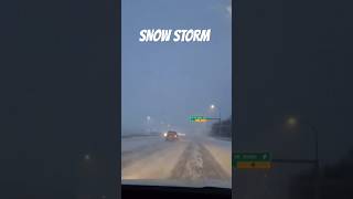 Driving in a Snow Storm at Edmonton Alberta Canada [upl. by Harry]