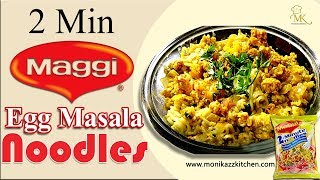 2 Min Maggi Egg Masala Noodles  Maggi Masala Recipe in Hindi  Maggi Recipe  monikazz kitchen [upl. by Bonni776]