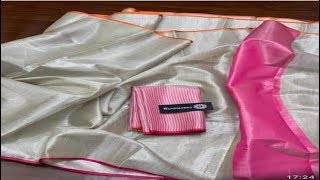 Beautiful Tissue Linen Saree with Wholesale price  Online shopping [upl. by Rae463]