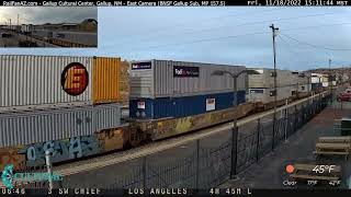 BNSF 7153 leads an intermodal in Gallup NM [upl. by Aidil]