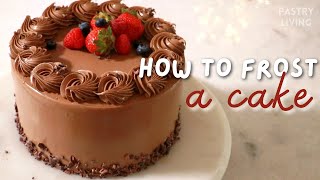 How To Frost A Cake Beginners tips for any frosting🎂 [upl. by Parke874]