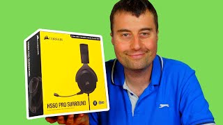 Corsair HS60 Pro Gaming Headset Unboxing and Overview w Mic Test [upl. by Idnir461]