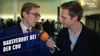 Die CDU lässt uns nicht rein – Fabian Köster findet trotzdem einen Weg  heuteshow vom 01032024 [upl. by Keiryt]