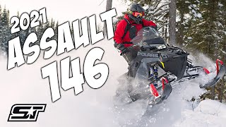 2021 Polaris 850 Switchback Assault 146 Snowmobile Review [upl. by Brass133]