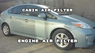 Toyota Prius Cabin Air Filter amp Engine Air Filter Replacement fast [upl. by Kosey]