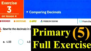 Solving Exercise 3 on Lesson 4 Comparing Decomposing Decimals  Grade 5 1st term [upl. by Nalyd]