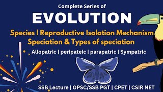 Species concept Speciation Types of speciation  Reproductive Isolation Mechanism Evolution Notes [upl. by Surat]