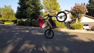 SurRon electric bike slow speed wheelie [upl. by Carol151]