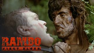 Rambo Hunts Cops In The Forest EXTENDED Scene  Rambo First Blood [upl. by Weld]