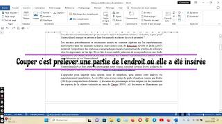 Comment copier coller et couper coller un texte dans Word [upl. by Ceil701]