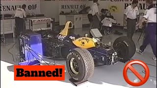 Banned F1 technology  Williams F1 team had an active suspension in the early 90s banned in 1994 [upl. by Brant]