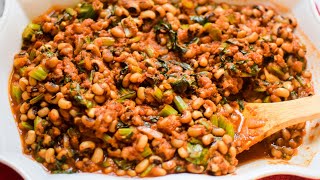 HOW TO MAKE EASY VEGAN GHANAIAN BEANS STEW RED RED NO FISH [upl. by Bertsche217]