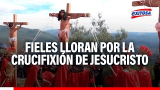 🔴🔵¡Semana Santa en Ayacucho Fieles lloran al ver escenificación de la crucifixión de Jesucristo [upl. by Regine463]