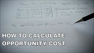 How to calculate opportunity costs [upl. by Elpmid]