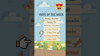 Emoji  Haftanın Günleri  İngilizce Days of the week tirendazokul [upl. by Anailuj173]