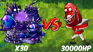 PVZ 1 Fusion Challenge 300 Plants Fusion VS 30000 Football Nut Zombie  Who Will Win [upl. by Petronilla]