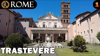 Rome guided tour ➧ Trastevere 1  Santa Cecilia in Trastevere 4K Ultra HD [upl. by Grishilde]