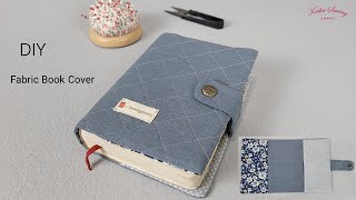 ブックカバー 作り方 簡単how to make a bible cover easy book cover tutorial：（2021） [upl. by Myk]