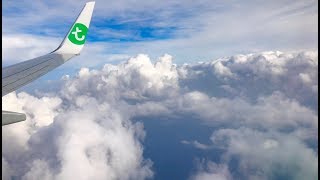 Transavia Airlines Netherlands  Early Morning Flight Amsterdam Schiphol to Athens Greece [upl. by Rebmik]