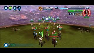 SWGOH • Naboo • T4 r5 Lumi Fisto Plo QGJ Aayla Max 12M One and Done [upl. by Alburg]