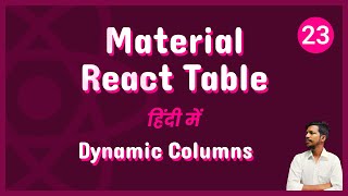 Material React Table V2  Dynamic Columns [upl. by Anstice]