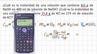 Como calcular la molaridad a partir de los gramos de soluto y ml de solución [upl. by Low]