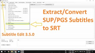 ExtractConvert SUPPGS Subtitles to SRT Subtitle Edit 2020 Latest [upl. by Annaiek]