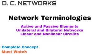 1 Network Terminologies  Part 1  D C Networks [upl. by Aziar]