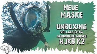 Vollgesichtsmaske mit 2 Schnorcheln  Unboxing HJKB K2 Tauchmaske [upl. by Pennington507]