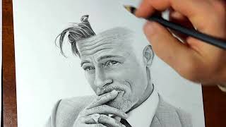 Come disegnare i Capelli realistici  Brad Pitt 16 [upl. by Tawney228]