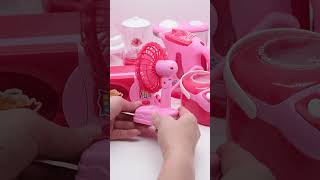 Satisfying with Unboxing ampTest Pink Appliance Electric Fan Play Set ASMRtoysunboxingminitype [upl. by Rebmak]