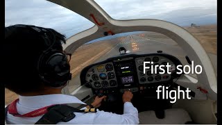 First solo flight  Tecnam P2002 [upl. by Lebasiairam]