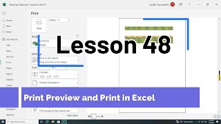 48 Print Preview and Print in Excel [upl. by Ted133]