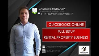 QUICKBOOKS ONLINE  FULL SETUP FOR RENTAL PROPERTY Leasing BUSINESS [upl. by Niknar]