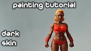 How to Paint Dark Skin on Miniatures [upl. by Cirad]