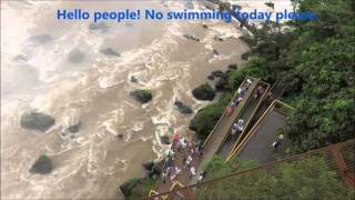 Iguazu Falls Brazil Side Cataratas do Iguaçu on Christmas Day 2015 [upl. by Wehrle]