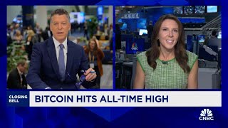 Bitcoin hits fresh alltimehigh as Wall Street launches new ways to bet on bitcoin [upl. by Larrej347]