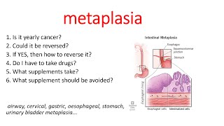 METAPLASIA Metaplasia causes interstitial cystitis airway cervical gastrointestinal metaplasia [upl. by Richma]